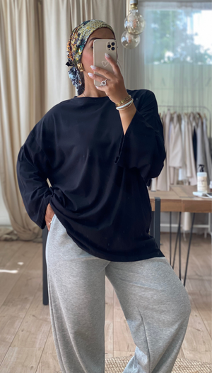 Ouvrir l&#39;image dans le diaporama, Basic T-shirt Nafizz manche longue
